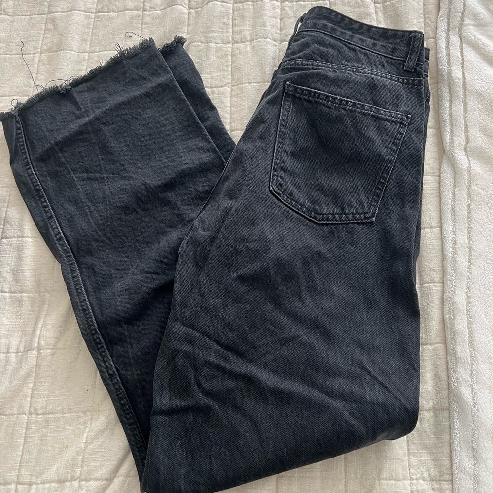 Black Zara wide leg jeans - Picture 5 of 5